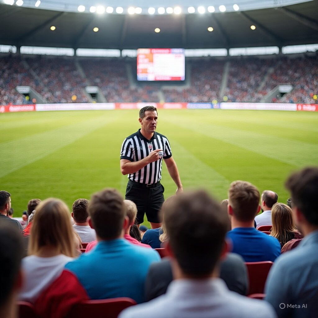   ¿Debería el público escuchar al árbitro como en el rugby?