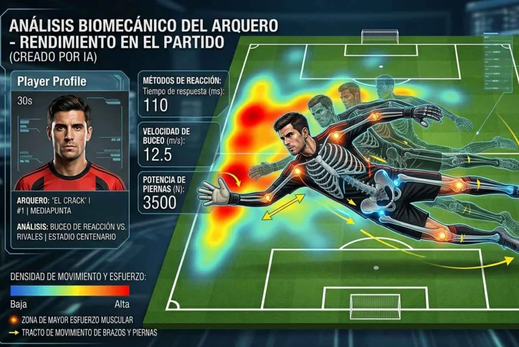 biomecánica arquero futbol
