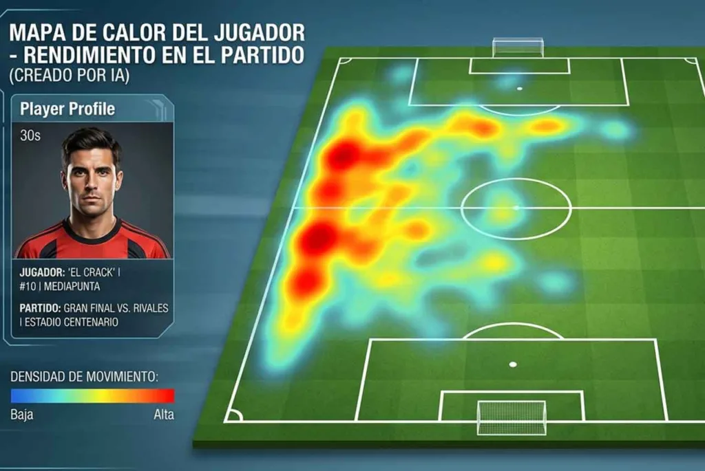 mapas calor jugador futbol